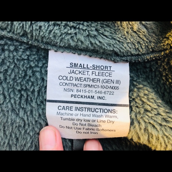 Olive Fleece Polartec Jacket Size Small-Short - Picture 2 of 3